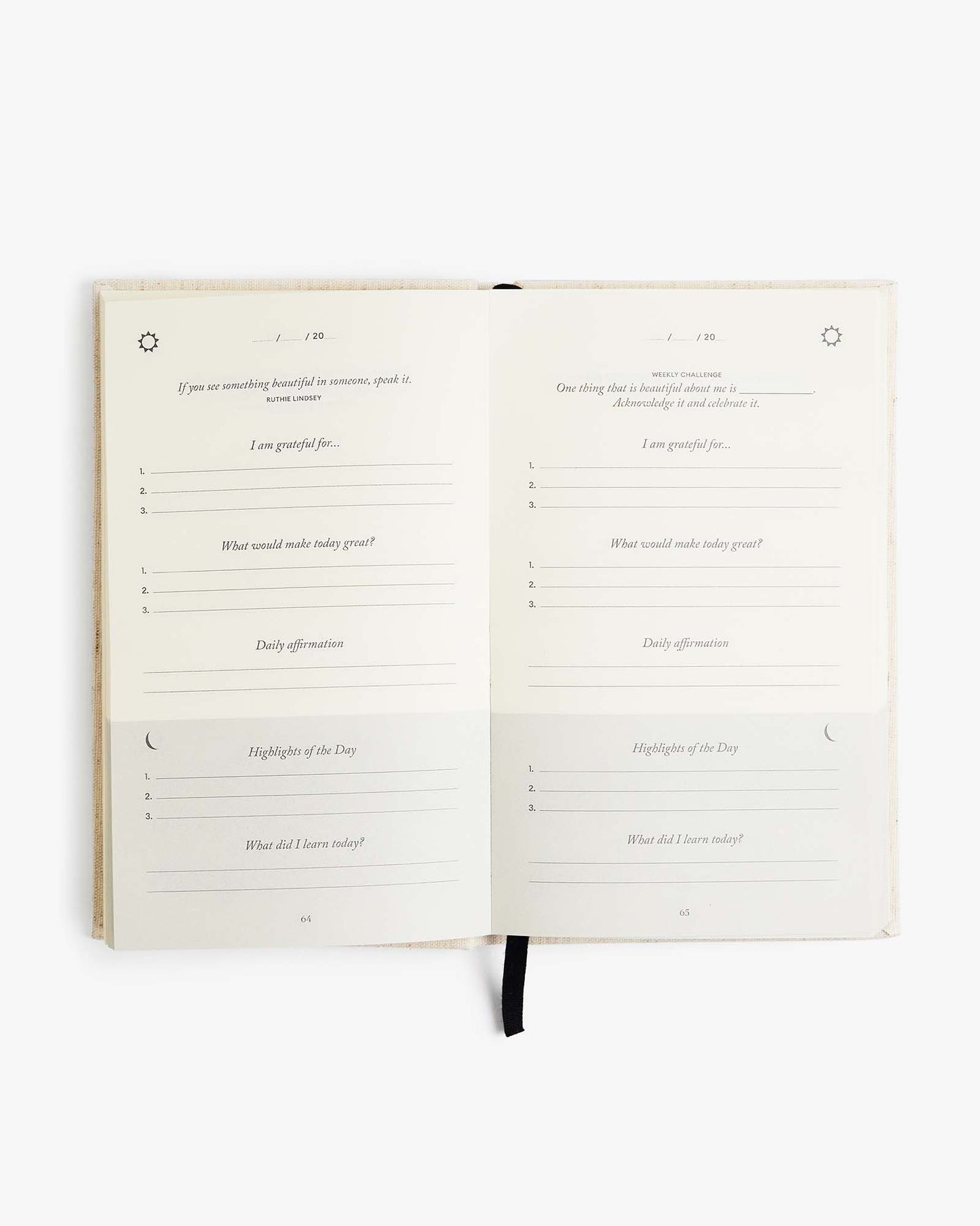 The Five Minute Journal, Ditsy rose version - Taknemmelighedsdagbog
