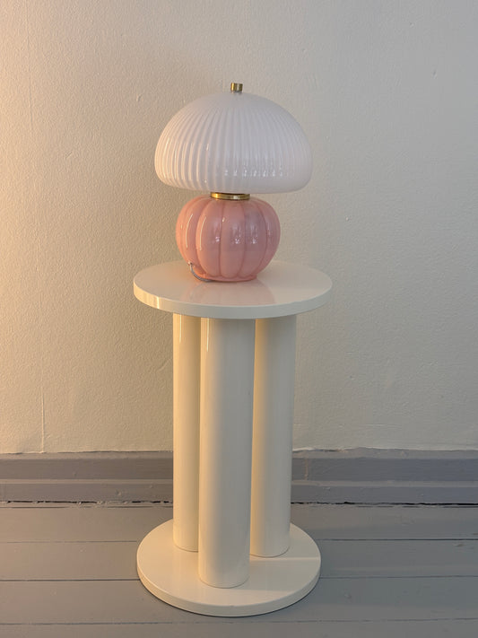 Sidebord/piedestal beige Ø28 H45 cm