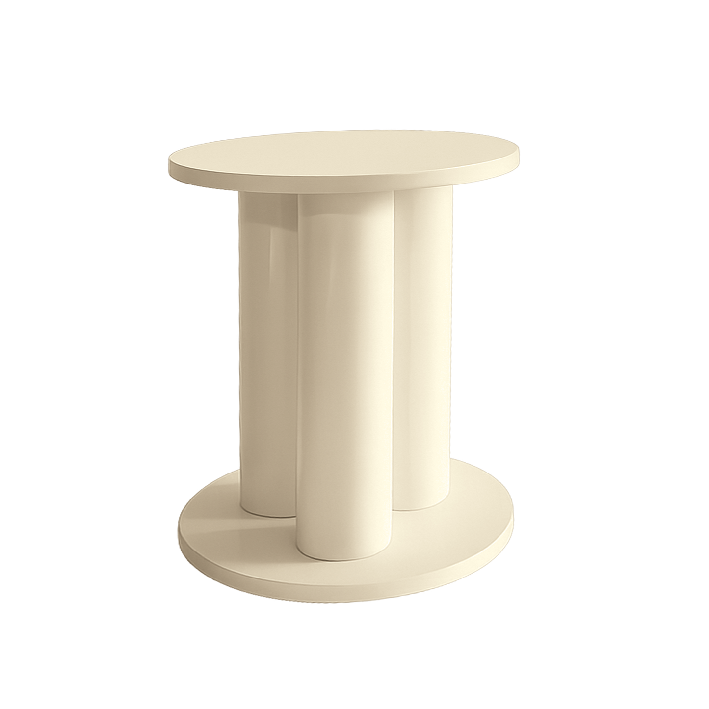 Sidebord/piedestal beige Ø28 H45 cm